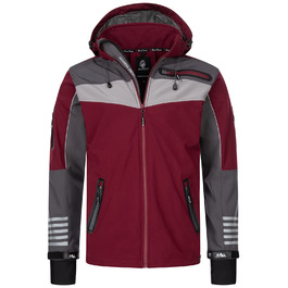 Чоловіча куртка-софтшелл Rock Creek Outdoor H-288 для активного відпочинку, вино-червона