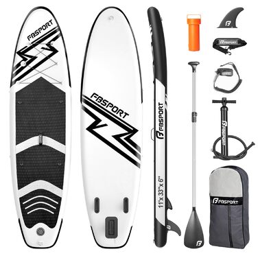 SUP дошка надувна FBSPORT, комплект для Stand Up Paddling 15 см, з регульованим алюмінієвим веслом та насосом