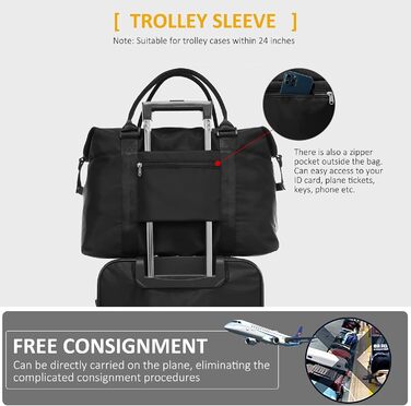 Спортивна сумка LOVEVOOK для жінок: дорожня, базова, для плавання, фітнесу, клініки, 30L, чорна