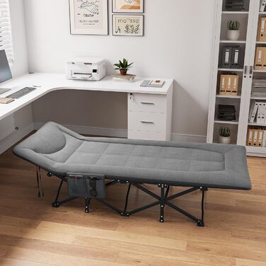 Розкладне ліжко YITAHOME для дорослих: міцне кемпінгове ліжко з вантажопідйомністю 260 кг, сіре