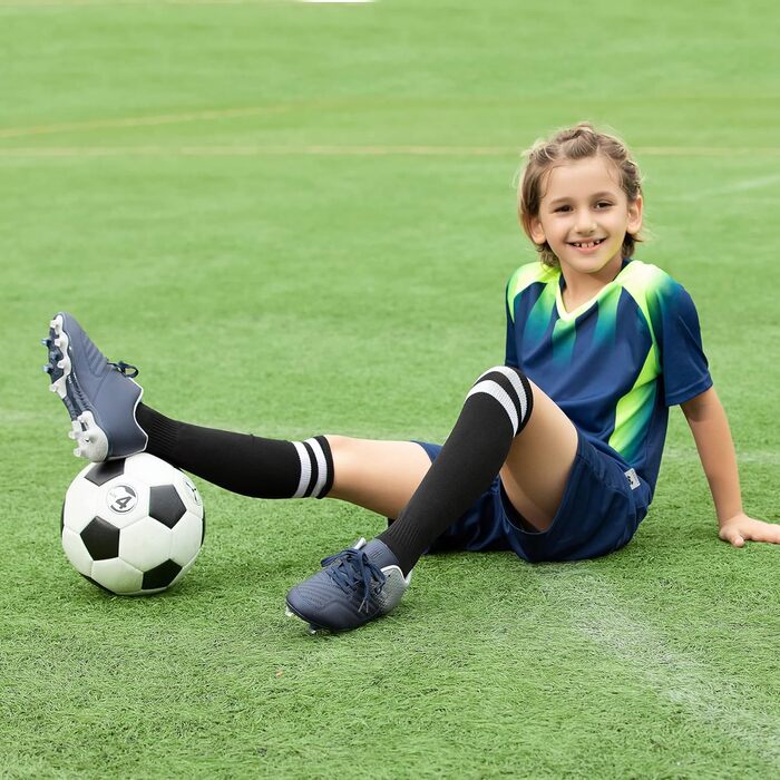 Дитячі футбольні бутси JABASIC для хлопчиків та дівчаток, спортивні, для гри на вулиці, розмір 31 EU, темно-сірий