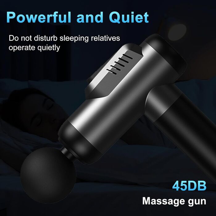 Масажер для тіла DLD Deep Tissue - професійний масаж м'язів, 8 насадок, USB-C зарядка, для дому, офісу, спорту, релаксації