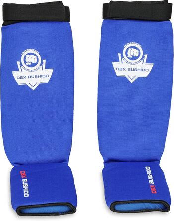 Захист для гомілки DBX Bushido Sport Flexibler L синій – для тайського боксу, ММА, кікбоксингу, анатомічна посадка