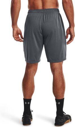 Чоловічі спортивні шорти Under Armour UA Tech Mesh дихаючі з кишенями, вільний крій, Pitch Gray, розмір XS