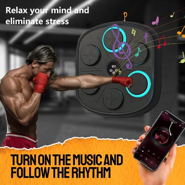 Музична боксерська машина Paryou, 2025 Smart Bluetooth, настінний кріплення, для дорослих та дітей, домашні тренування