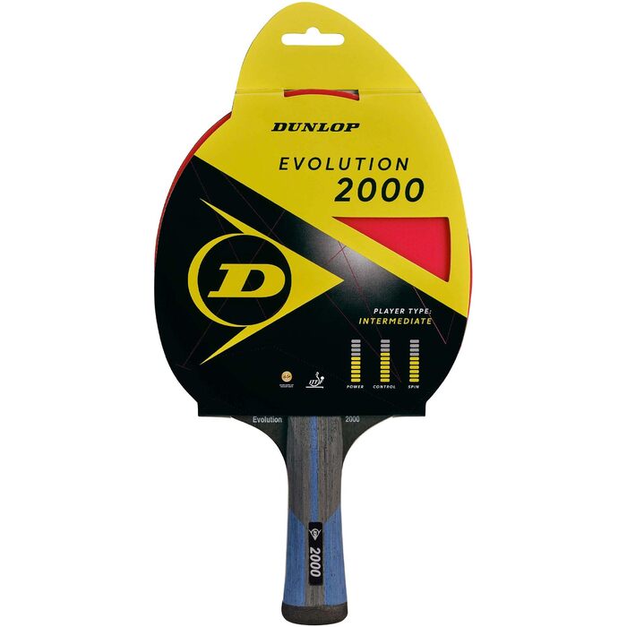 Ракетка для настільного тенісу Dunlop Evolution 3000, сертифікат ITTF, для просунутих гравців, чорна