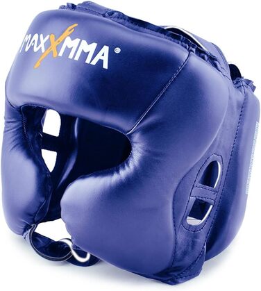 Захист голови MaxxMMA L/XL для боксу, ММА, кікбоксингу, карате, тхеквондо (блакитний)