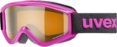 Дитяча лижна маска uvex speedy pro, контрастна, антифог, збільшене поле зору, жовто-чорна/золота лінза