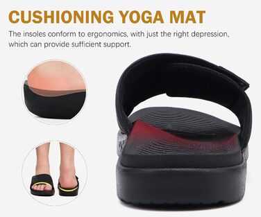 Чоловічі сандалі ONCAI з регульованими ремінцями, відкритим носком та підтримкою склепіння стопи, розмір 47 EU, чорні