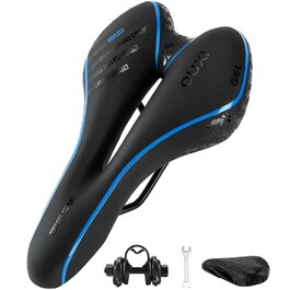 Велосипедне сідло OUXI Gel: комфортне, м'яке, дихаюче, ергономічне, для MTB, шосе, гірського велосипеда, чоловіче та жіноче, блакитне
