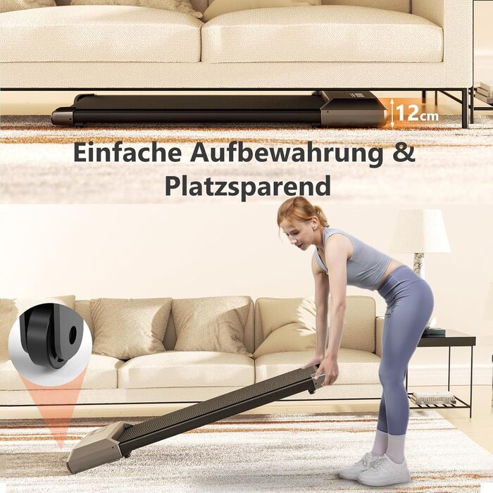 Бігова доріжка Superun Walking Pad 136 кг для дому та офісу, з APP, LCD-дисплеєм і Bluetooth, компактна під стіл