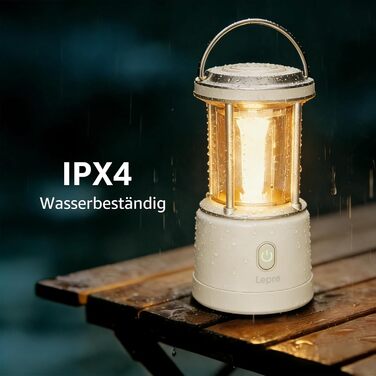 Ліхтар кемпінговий LED Lepro 2000 люмен, акумуляторний, водонепроникний IPX4, з функцією Power Bank, для походу та аварійного освітлення