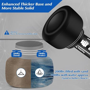 Boxsack YORWHIN 180см: Надувний боксерський мішок для тренувань MMA, Муай Тай, Фитнесу (з рукавичками)