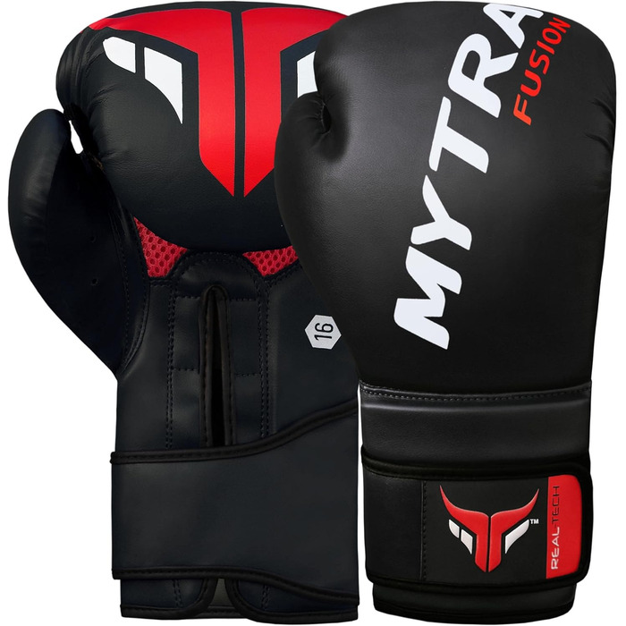 Боксерські рукавички Mytra Fusion 10-16oz для MMA, Муай Тай, кікбоксингу та спарингів, чоловічі та жіночі, тренувальні