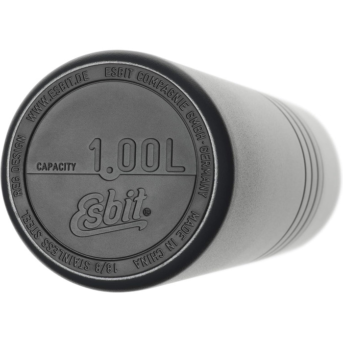 Термос Esbit Majoris з нержавіючої сталі, 1 л+, BPA-free, чорний і срібний, для дому, офісу та подорожей