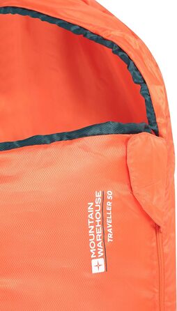 Сплячий мішок Mountain Warehouse Traveller 50 - 220 x 80 x 50 см - вітрозахисний, блакитно-зелений