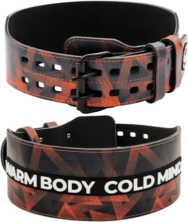 Пояс для важкої атлетики WARM BODY COD MIND Premium (10 см) для силових тренувань, кросфіту, бодібілдингу, фітнесу, пауерліфтингу. Підходить для жінок та чоловіків (3XL, червоний & чорний)