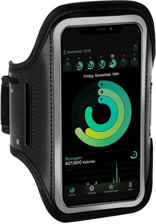 Спортивний чохол на руку ONEFLOW для смартфона, сумісний з Fairphone 5, чорний, арматура для бігу, фітнесу, джогінгу, універсальна арматура для телефону