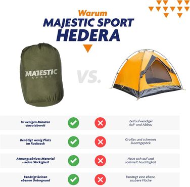 Гамак з москітною сіткою Hedera 330x150 см, зелений - для кемпінгу, пляжу, походу. Легкий, портативний, витримує до 300 кг