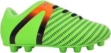 Футбольні бутси Vizari для твердого поля – легкі та міцні бутси з гумовими шипами для хлопчиків та дівчаток | FG бутси для гри на вулиці, 31 EU, зелено-помаранчеві