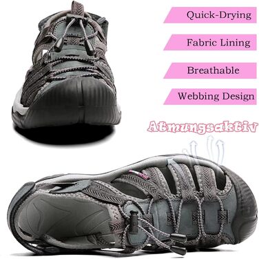 Чоловічі та жіночі шкіряні сандалії для пляжу, трекінгу та активного відпочинку. Літні сандалії для ходьби, розмір 36-46, чорний колір.