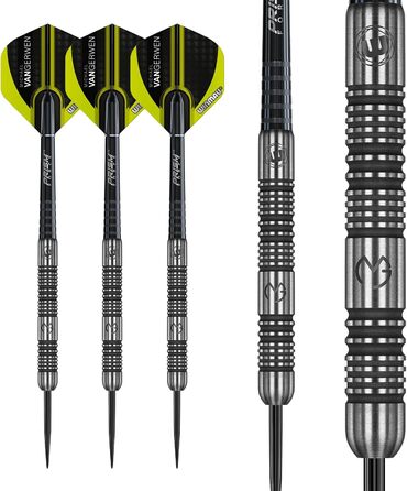 Дротики WINMAU Michael Van Gerwen MvG Authentic 22 г, професійні, вольфрамові, зі сталевим наконечником, з оперенням та хвостовиками