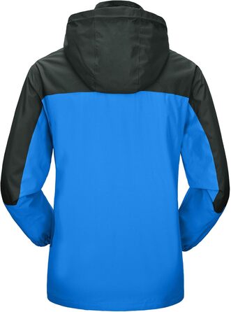 Жіноча трекінгова куртка Outdoor, вітронепроникна та водонепроникна куртка-дощовик, дихаюча функціональна куртка з відстібаною капюшоном (Блакитна, M)