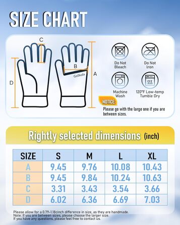 Рукавички GoSkala для жінок та чоловіків - зимові велосипедні рукавички, теплі рукавички для катання на лижах, водонепроникні, з підтримкою сенсорного екрану, спортивні рукавички для бігу, їзди, походів, чорні