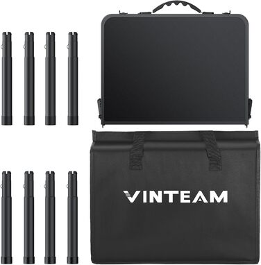 VINTEAM Стіл для пікніка та кемпінгу, регульована висота, складаний, 58x40 см