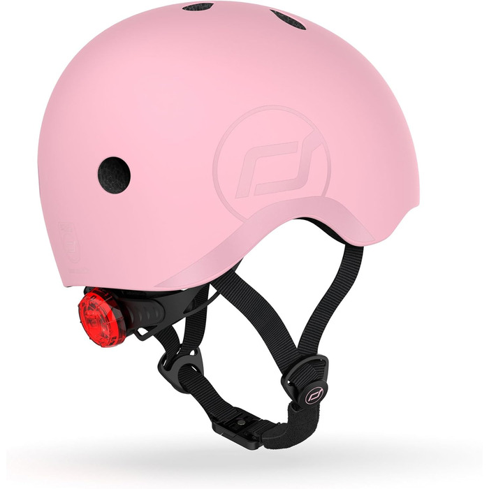 Дитячий шолом Scoot and Ride з регульованими ремінцями, матовий, розміри S/M, LED-світло, м'яка флісова підкладка