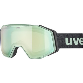 Uvex Gravity FM: Спортивні скі-маски для лижного спорту, унісекс, oxid green matt/opal-clear