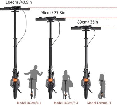 Складаний самокат Lightakai для дорослих і дітей, міський трюковий самокат з ручним гальмом, регульована висота, до 120 кг