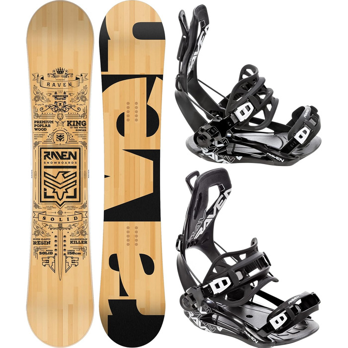 Сноуборд RAVEN Solid Classic + фіксуючі кріплення FT360 Black, 161 см
