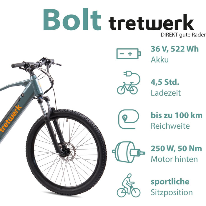 Електровелосипед TRETWERK Bolt 7 27,5