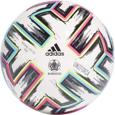 М'яч для футболу adidas Uniforia Mini, біло-чорно-зелений, для дорослих і дітей