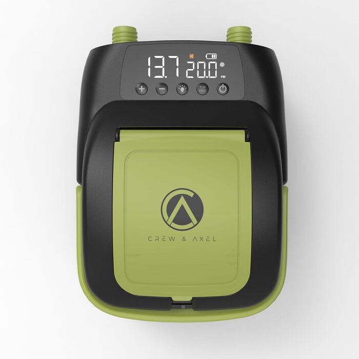 Електричний насос для SUP та надувних човнів Crew & Axel - акумулятор 6000mAh, 20PSI, 12V, зелений