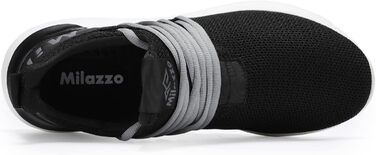 Чоловічі кросівки Milazzo для спорту та бігу – зручні, дихаючі, з неслизькою підошвою для повсякденного носіння та тренувань (1229grau, 40 EU)