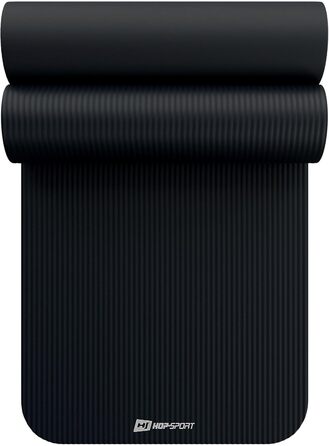 Гімнастична килимок Hop-Sport 190 x 60 x 2 см - для фітнесу, йоги, гімнастики, з неслизькою поверхнею, з NBR-піни + ремінь для перенесення