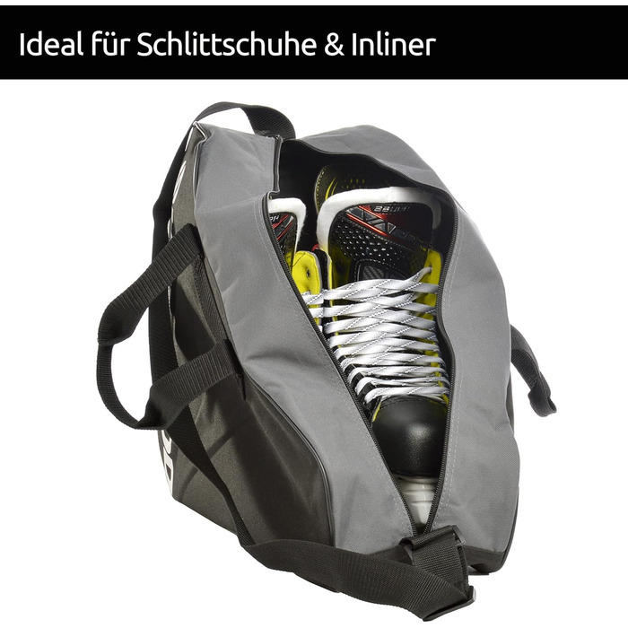 Сумка для ковзанів Sherwood: для ковзанів, роликів та хокею. Чорна сумка для дорослих та дітей