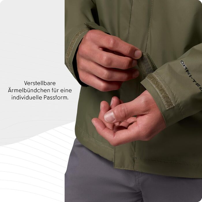 Чоловіча водонепроникна куртка Columbia Watertight II Rain Jacket, колір Stone Green, розмір L