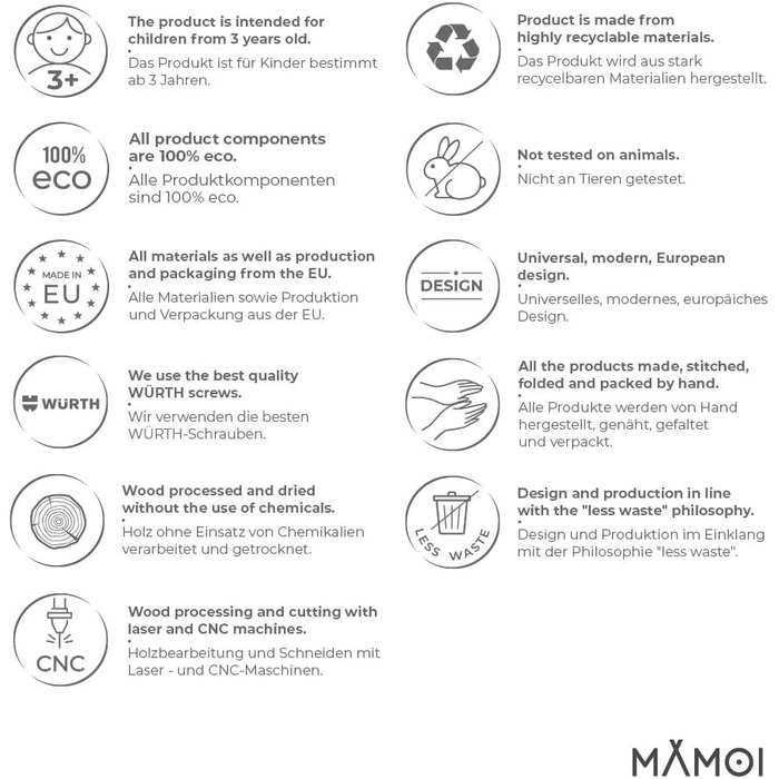 Дитячий спортивний комплекс MAMOI для дому: шведська стінка, кільця, турнік, ігровий куточок, для дітей від 3 років, білий