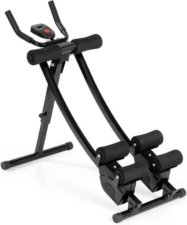 Тренажер для пресу VITALmaxx Fitmaxx 5/Abmaxx 6 з комп'ютером, фітнес-обладнання для початківців і досвідчених, 5 рівнів складності, складаний, для всього тіла
