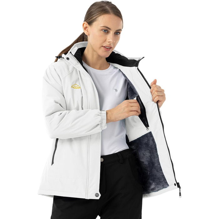 Жіноча зимова куртка Ysento: водонепроникна, софтшел, тепла, вітрозахисна, для сноуборду та активного відпочинку (біла, розмір S)