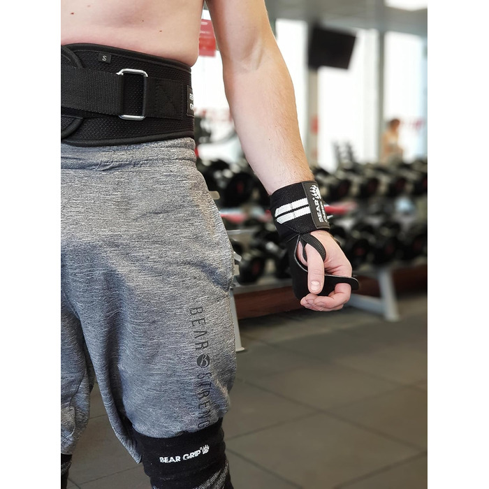 Пояс для важкої атлетики BEAR GRIP, неопреновий, анатомічний, для підтримки спини та попереку, для фітнесу та бодібілдингу, чорний, розмір XS