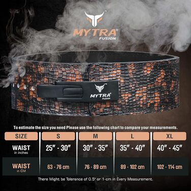 Пояс для важкої атлетики Mytra Fusion з натуральної шкіри з важільною застібкою для чоловіків і жінок, фітнес-пояс для тренажерного залу