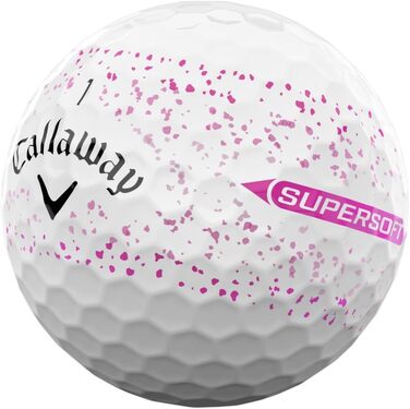 Гольф-м'ячі Callaway Supersoft Splatter 360 2025 (рожеві, плямисті)
