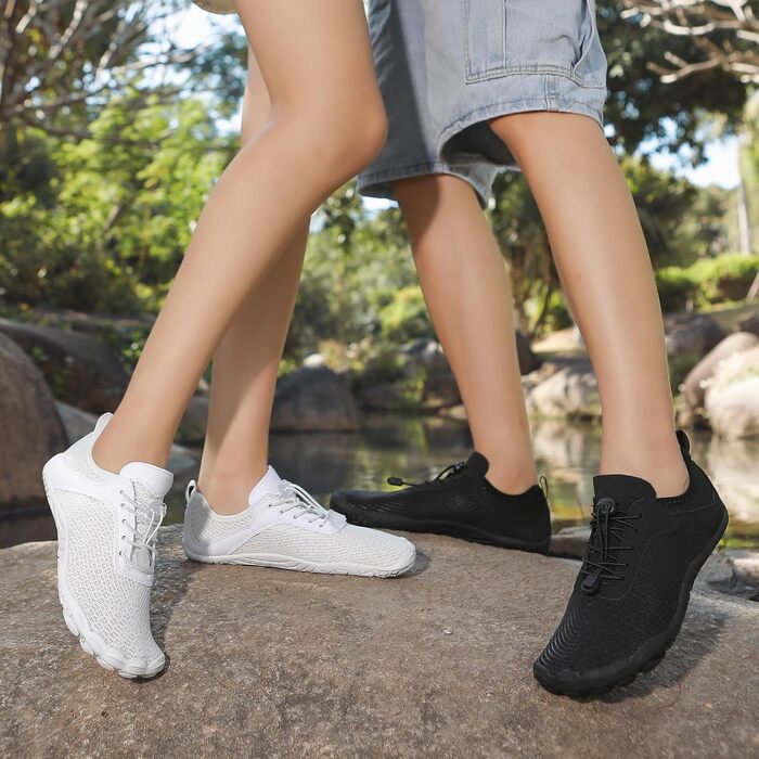 Чоловічі та жіночі аквашузи для плавання та відпочинку на пляжі, швидковисихаючі, з антиковзким покриттям, розмір 35-47, колір чорний