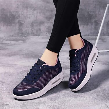 Кросівки жіночі Sisttke Outdoor легкі дихаючі на платформі для спорту та відпочинку блакитні 42 EU