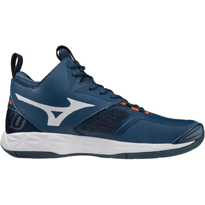 Кросівки Mizuno Wave Momentum 2 Mid - унісекс, розмір 44.5 EU, колір Dark Denim White Scarletibi