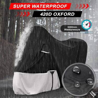 Водонепроникний чохол для мотоцикла Piaggio Vespa GTV GTS GT60/125/200/250/300 (з багажником), 420D Oxford, для зберігання на вулиці
